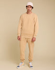 Pullin Crew Neck Sweatshirt - Plain Apricot-Men's Sweatshirts-Brooklyn-Vancouver-Yaletown-Canada