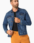 34 Heritage - Travis Organic Jacket - Mid Blue-Men's Jackets-Yaletown-Vancouver-Surrey-Canada
