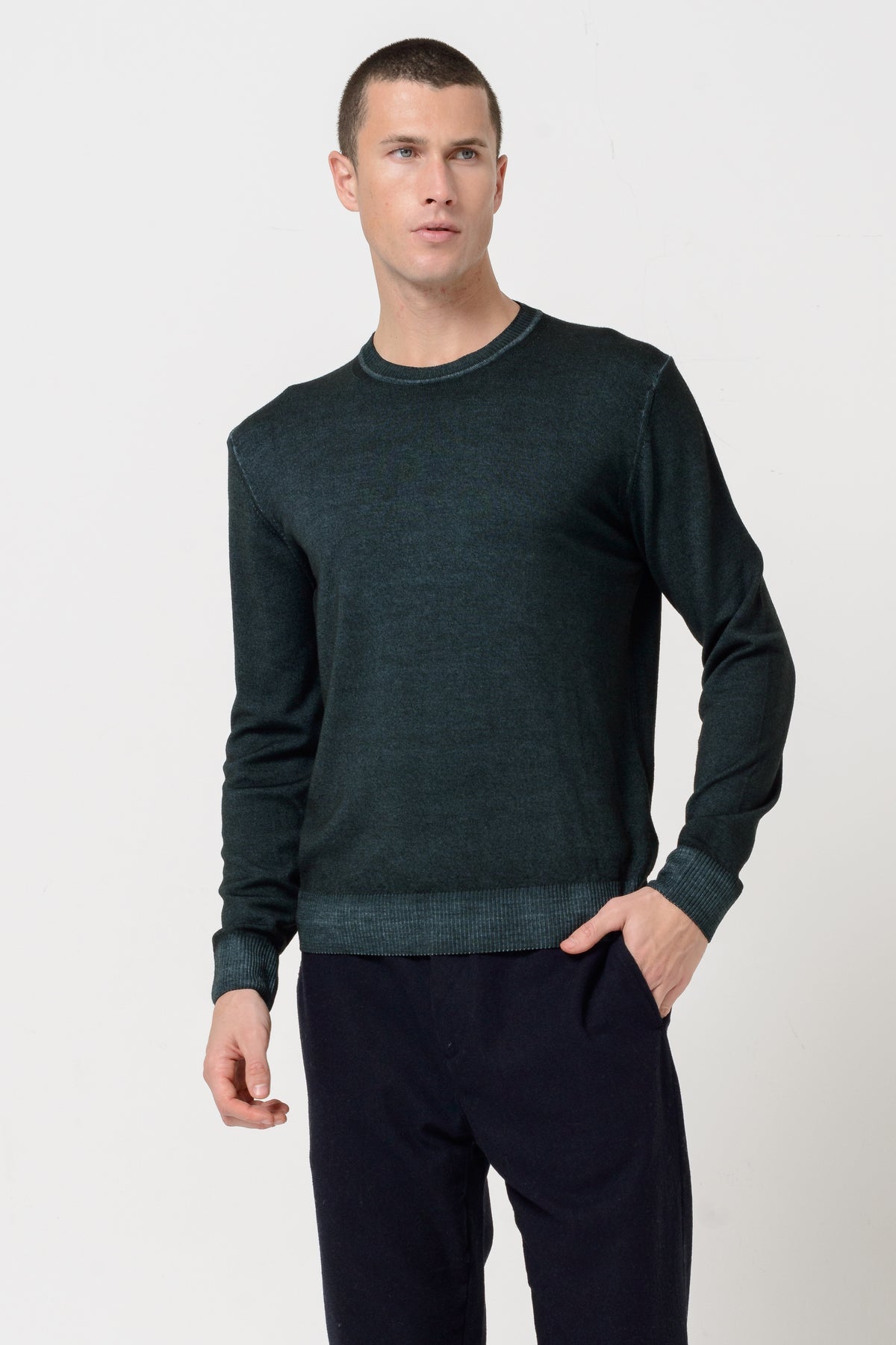 Ploumanch Gills Relax - Extrafine Merino Wool Crewneck - British-Men&#39;s Sweaters-Brooklyn-Vancouver-Yaletown-Canada