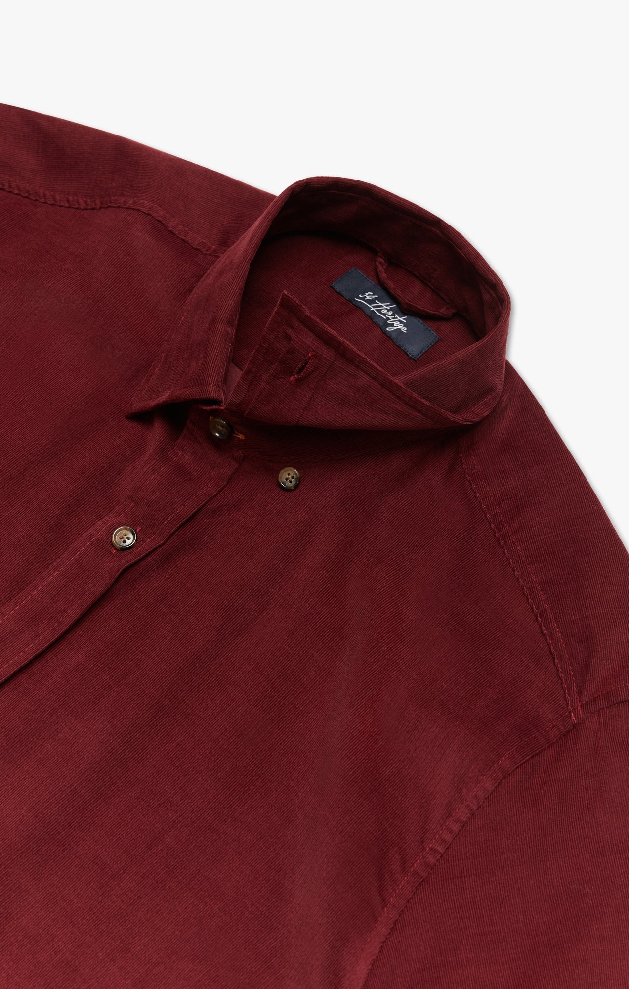 34 Heritage Shirt Corduroy Bordeaux-Men's Shirts-Brooklyn-Vancouver-Yaletown-Canada