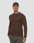 Aeronautica Militare Crewneck Sweater - Chestnut Brown-Men's Sweaters-Brooklyn-Vancouver-Yaletown-Canada