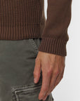 Aeronautica Militare Crewneck Sweater - Chestnut Brown-Men's Sweaters-Brooklyn-Vancouver-Yaletown-Canada