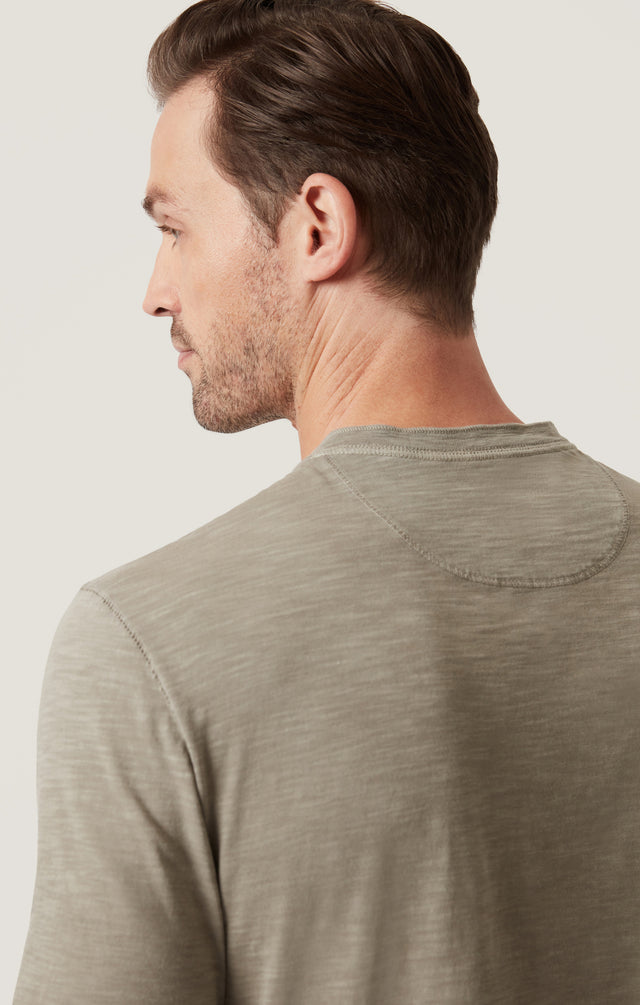 34 Heritage Slub SS Henley Pastel Olive-Men&#39;s T-Shirts-Brooklyn-Vancouver-Yaletown-Canada