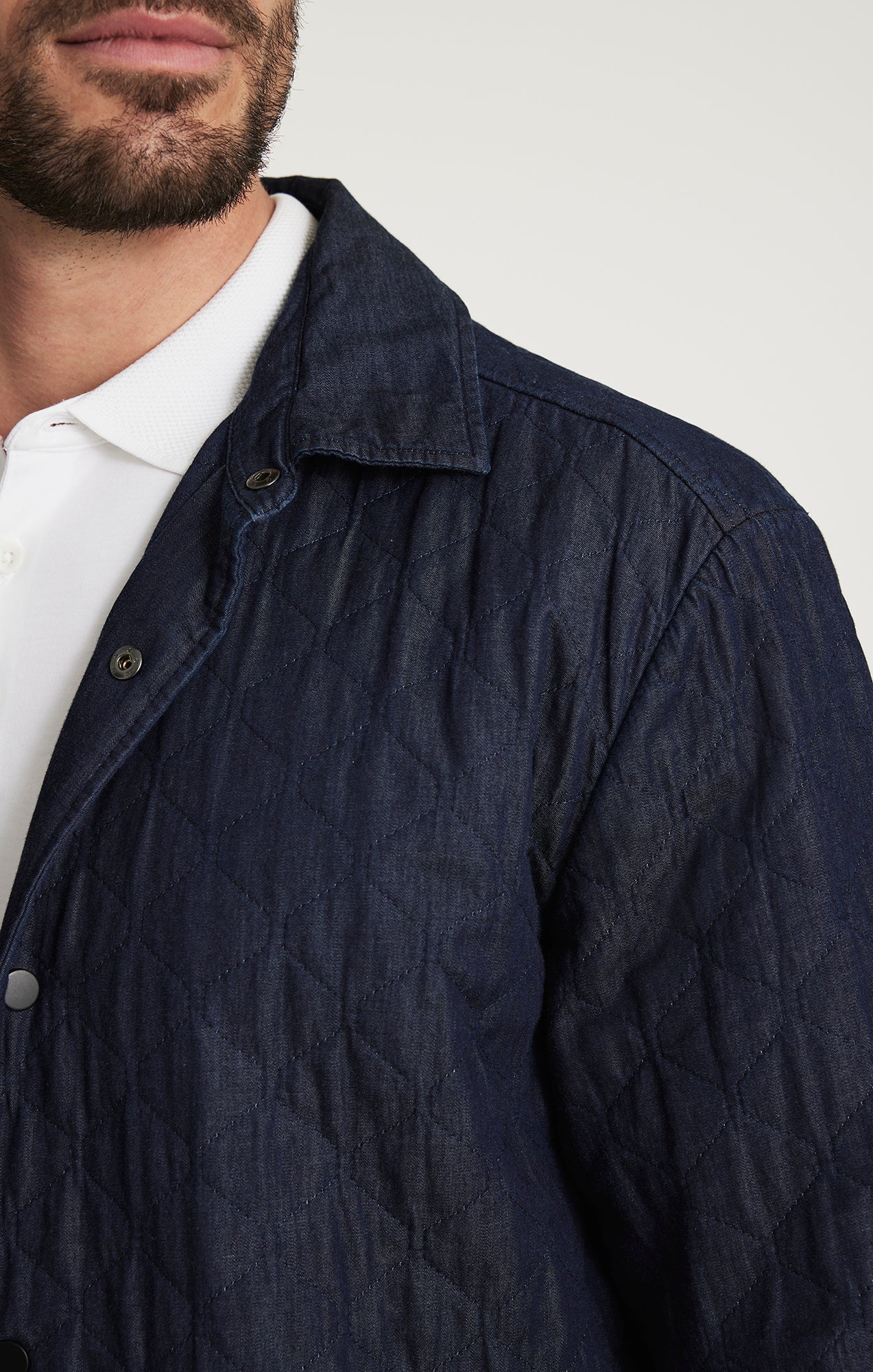34 Heritage Denim Quilted Overshirt Rinse-Men's Shirts-Brooklyn-Vancouver-Yaletown-Canada