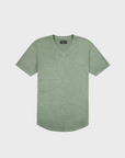 Goodlife Sun Faded Slub Scallop V Neck Tee Laurel-Men's T-Shirts-S-Yaletown-Vancouver-Surrey-Canada