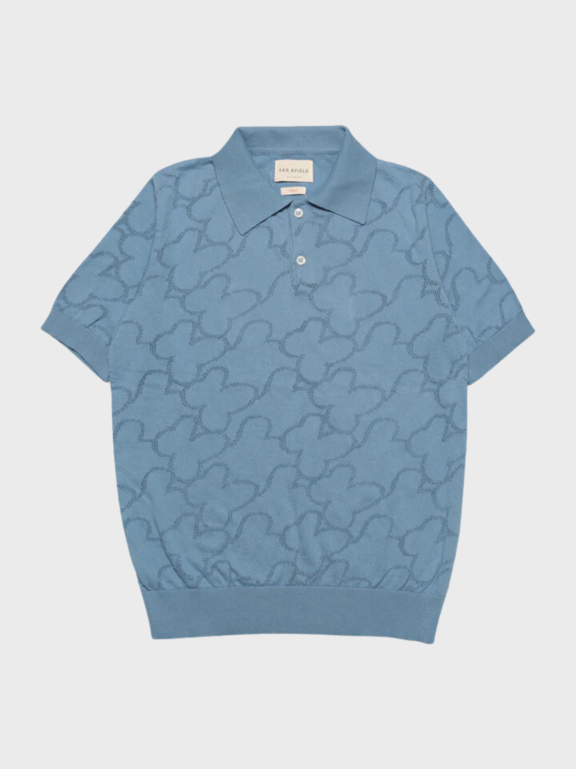 Far Afield Belser SS Polo Tee Allure Blue SS24-Men&#39;s T-Shirts-S-Yaletown-Vancouver-Surrey-Canada