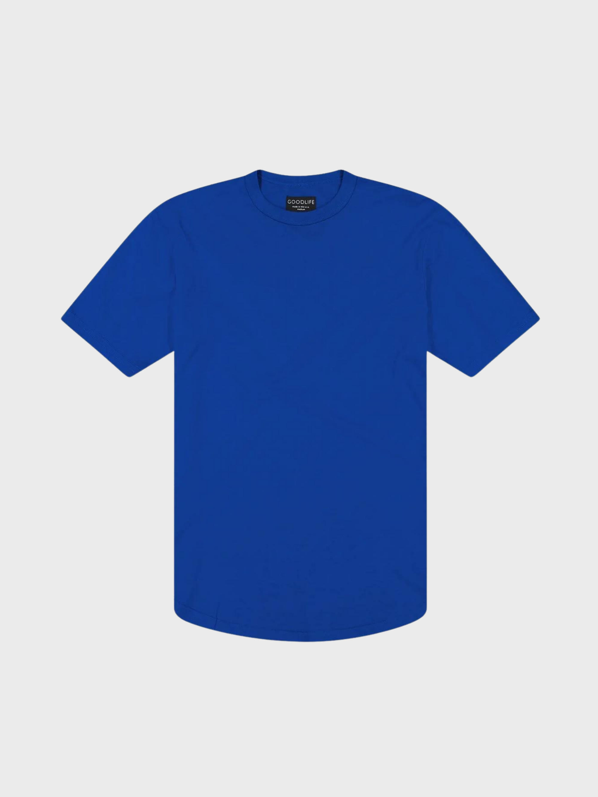 Goodlife Supima Scallop Crew Tee Lapis Blue-Men&#39;s T-Shirts-Yaletown-Vancouver-Surrey-Canada