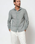 Ploumanach Harrison Cloque Shirt - Salvia-Men's Shirts-Brooklyn-Vancouver-Yaletown-Canada