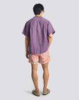 Bather Macaw Jungle Swim Trunk - Red-Men's Shorts-Brooklyn-Vancouver-Yaletown-Canada