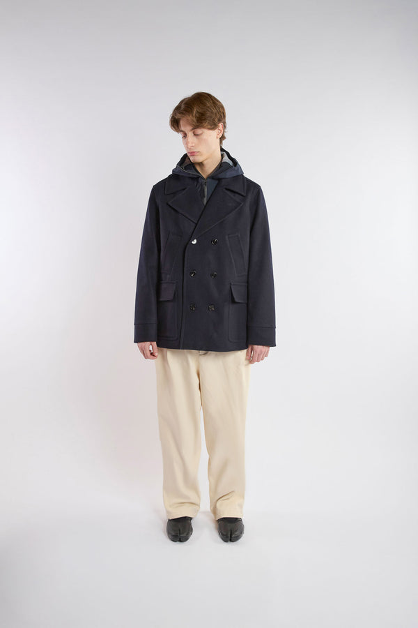 Palto Fiorentina Wp Peacoat Removable Hood - Navy-Men&#39;s Coats-Brooklyn-Vancouver-Yaletown-Canada