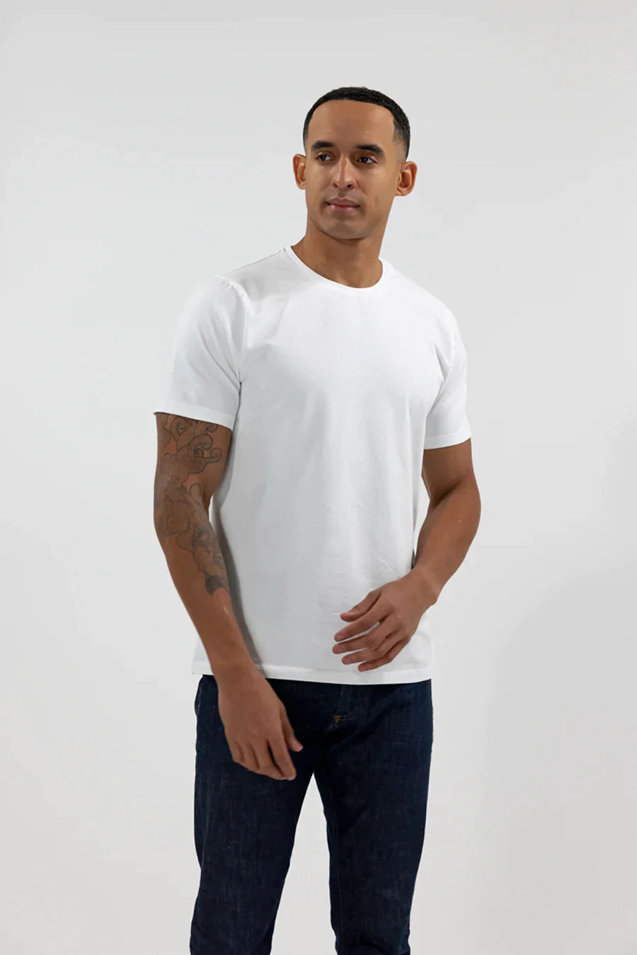 Easy Mondays Crew Neck Cotton T-Shirt-Men&#39;s T-Shirts-White-S-Yaletown-Vancouver-Surrey-Canada