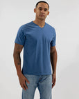 Easy Mondays - Core V Neck Tee-Men's T-Shirts-Ocean Blue-S-Yaletown-Vancouver-Surrey-Canada