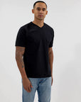 Easy Mondays - Core V Neck Tee-Men's T-Shirts-Black-S-Yaletown-Vancouver-Surrey-Canada
