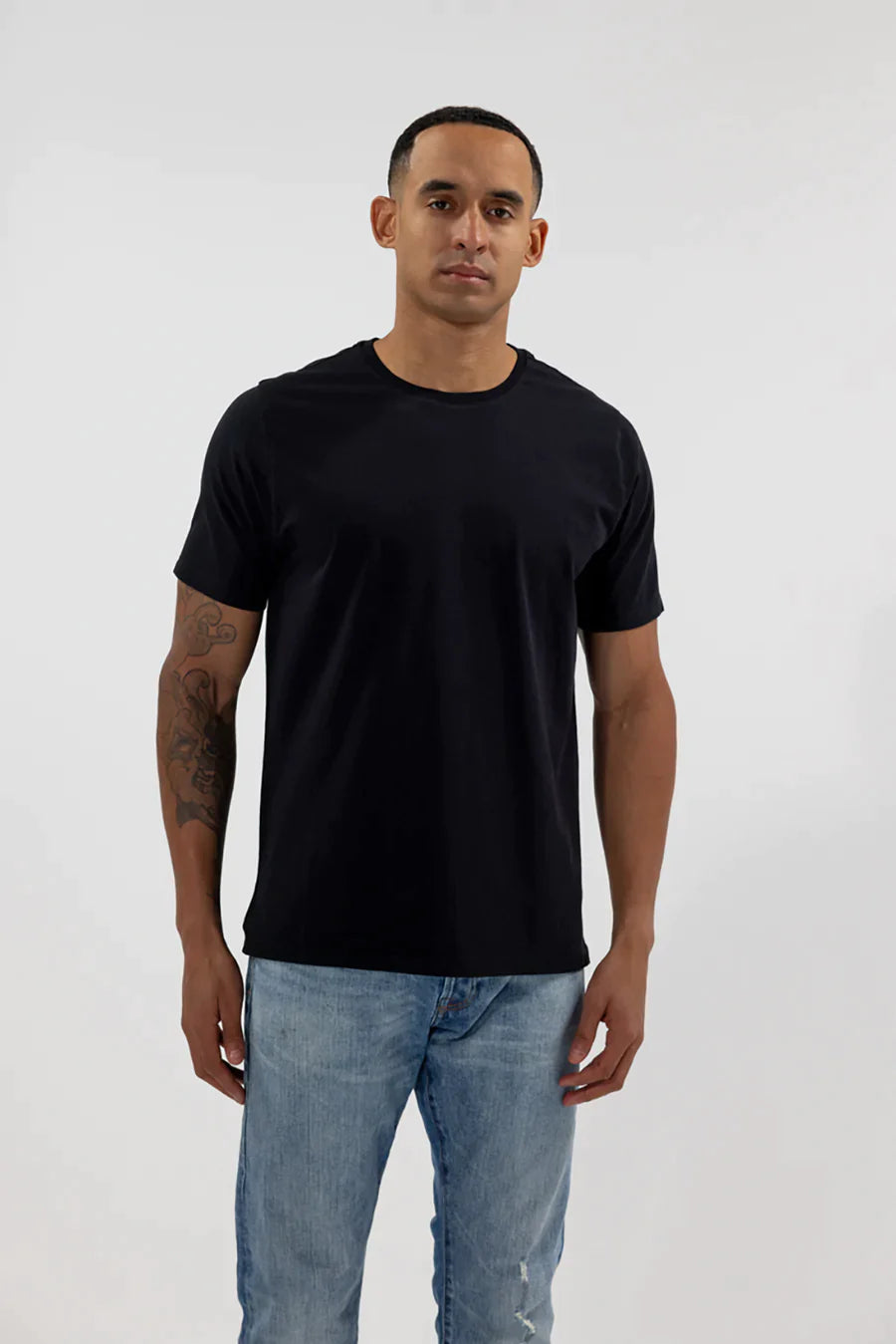 Easy Mondays Crew Neck Cotton T-Shirt-Men's T-Shirts-Black-S-Yaletown-Vancouver-Surrey-Canada