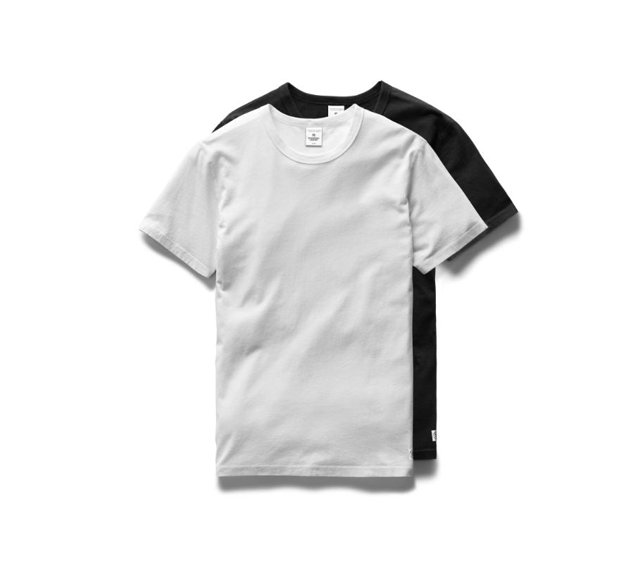 RC Knit Ringspun Jersey 2-Pack White/Black-Men&#39;s T-Shirts-Yaletown-Vancouver-Surrey-Canada