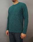 Outclass Double Slub L/S Pocket T-Shirt - Spruce-Men's T-Shirts-Brooklyn-Vancouver-Yaletown-Canada