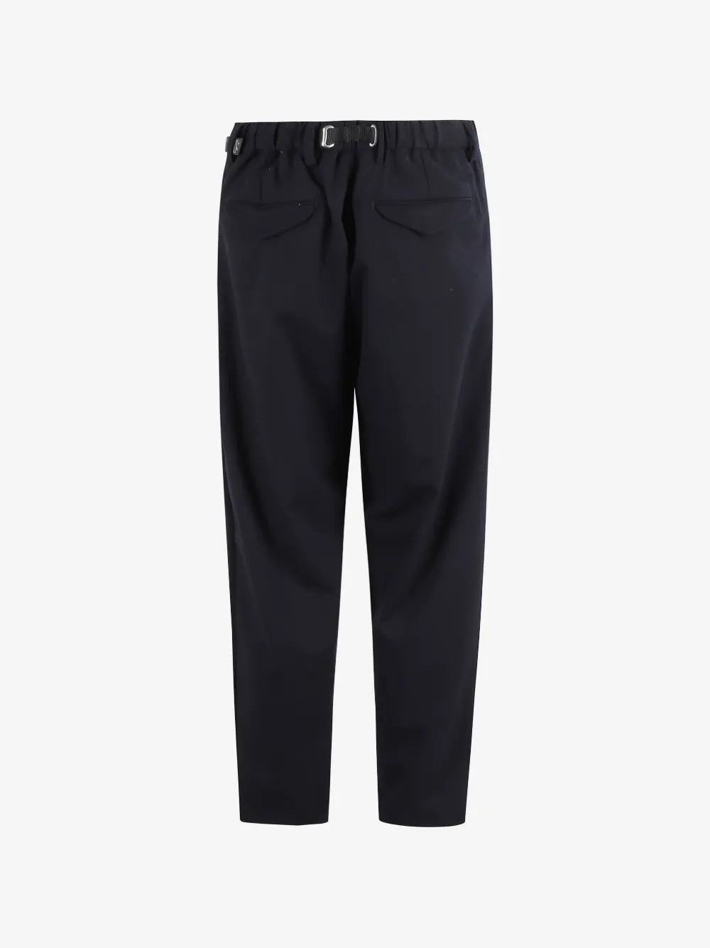 White Sand Gg Belt Box Pleat Pant - Navy
