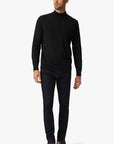 34 Heritage Quarter Zip Sweater Black-Men's Sweaters-Brooklyn-Vancouver-Yaletown-Canada