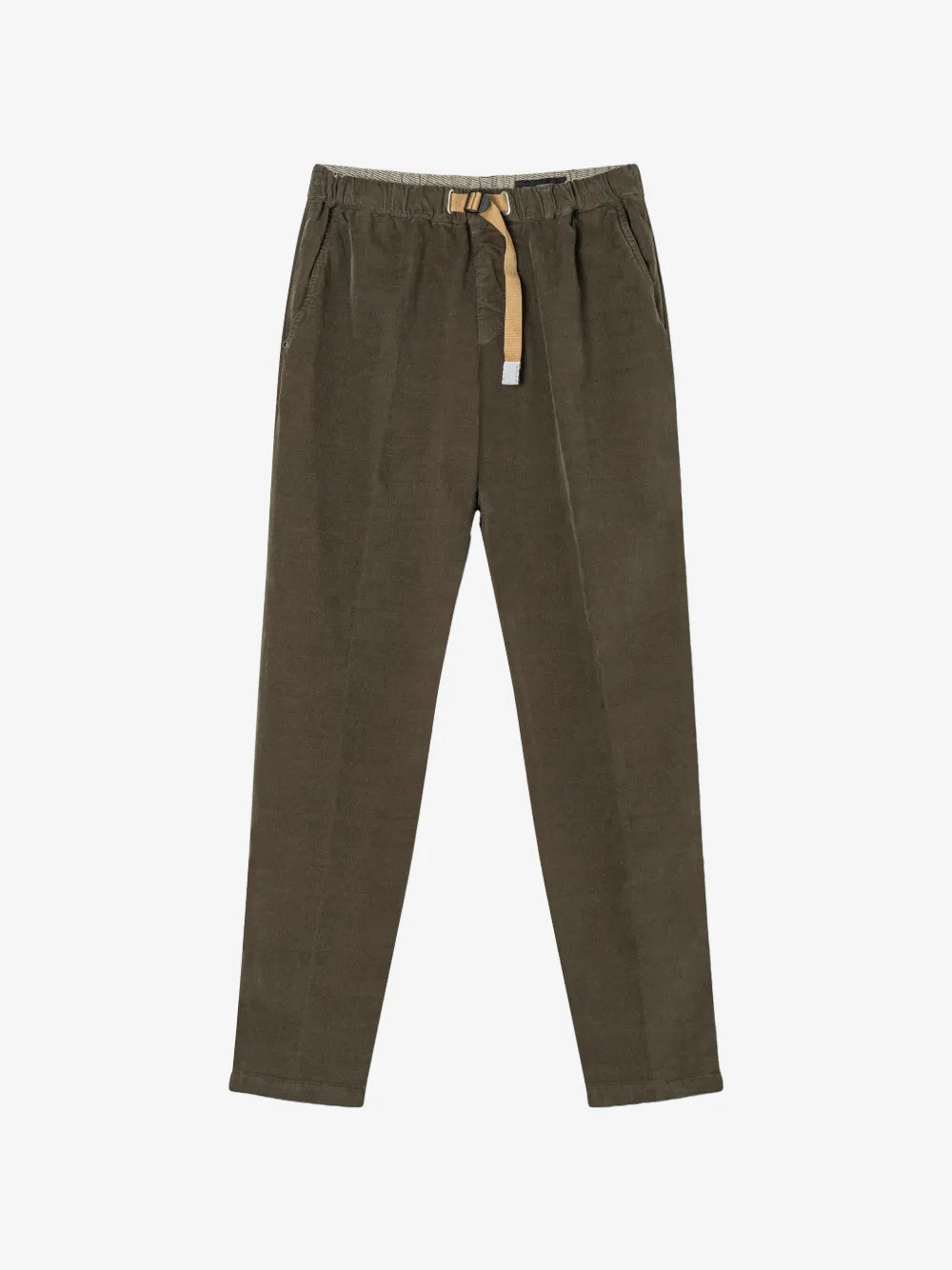 White Sand Waffle Cord Gg Belt Pant - Army