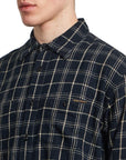 Nudie Julian Worker Shadow Check Shirt Black-Men's Shirts-Brooklyn-Vancouver-Yaletown-Canada