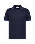 Fiesoli Jonny Polo Knit W Contrast Trim - Notte-Men's T-Shirts-Brooklyn-Vancouver-Yaletown-Canada