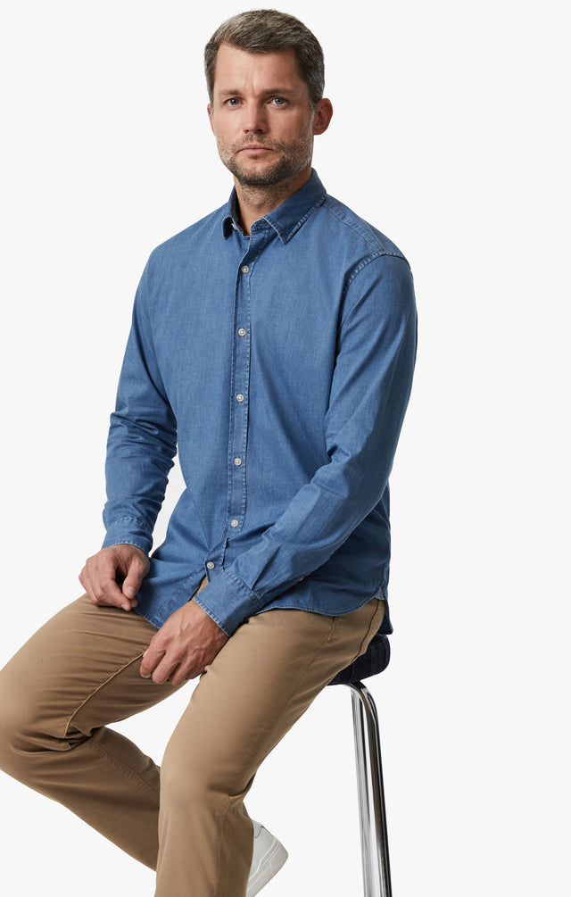 34 Heritage Denim Shirt Light-Men&#39;s Shirts-Brooklyn-Vancouver-Yaletown-Canada