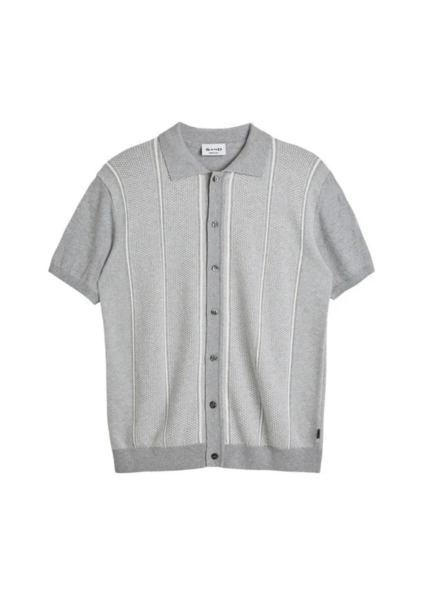 Sand 5629PoloShirt - Grey-Men's T-Shirts-Brooklyn-Vancouver-Yaletown-Canada