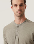 34 Heritage Slub SS Henley Pastel Olive-Men's T-Shirts-Brooklyn-Vancouver-Yaletown-Canada