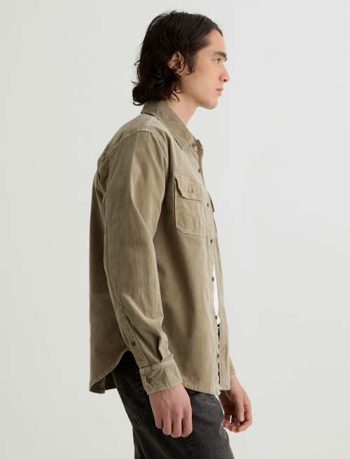 AG Curtis Work Shirt Shirts - Sulfur Industrial Taupe-Men&#39;s Shirts-Brooklyn-Vancouver-Yaletown-Canada
