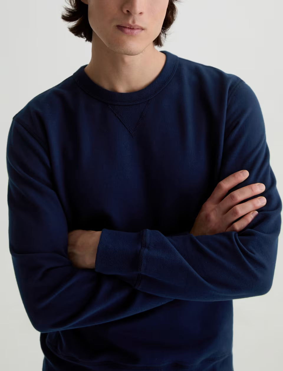 AG Blake Crew Sweatshirt - Deep Navy-Men's Sweatshirts-Brooklyn-Vancouver-Yaletown-Canada
