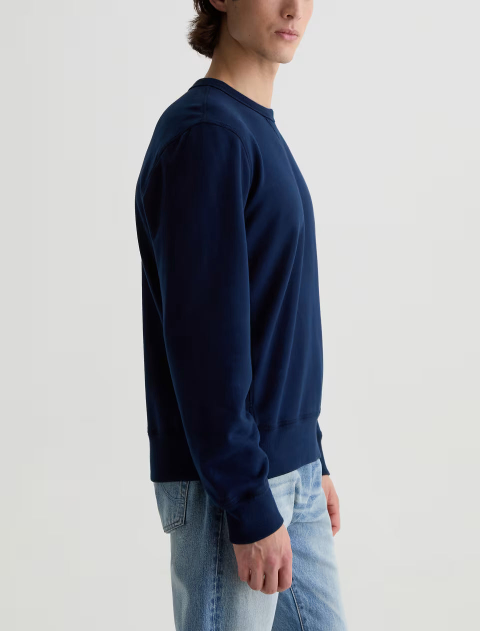 AG Blake Crew Sweatshirt - Deep Navy-Men's Sweatshirts-Brooklyn-Vancouver-Yaletown-Canada