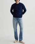 AG Blake Crew Sweatshirt - Deep Navy-Men's Sweatshirts-Brooklyn-Vancouver-Yaletown-Canada