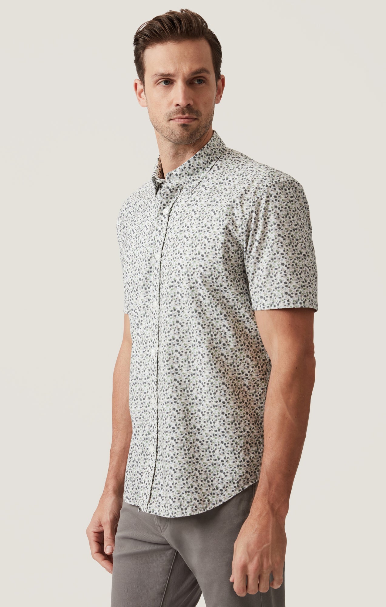 34 Heritage Grove Short Sleeve Shirt Olive-Men's Shirts-Brooklyn-Vancouver-Yaletown-Canada