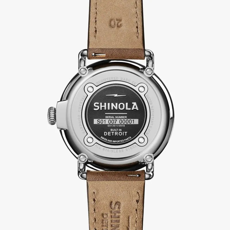 Shinola - Runwell 3HD 41mm - British Tan Leather Strap-Men&#39;s Accessories-Yaletown-Vancouver-Surrey-Canada
