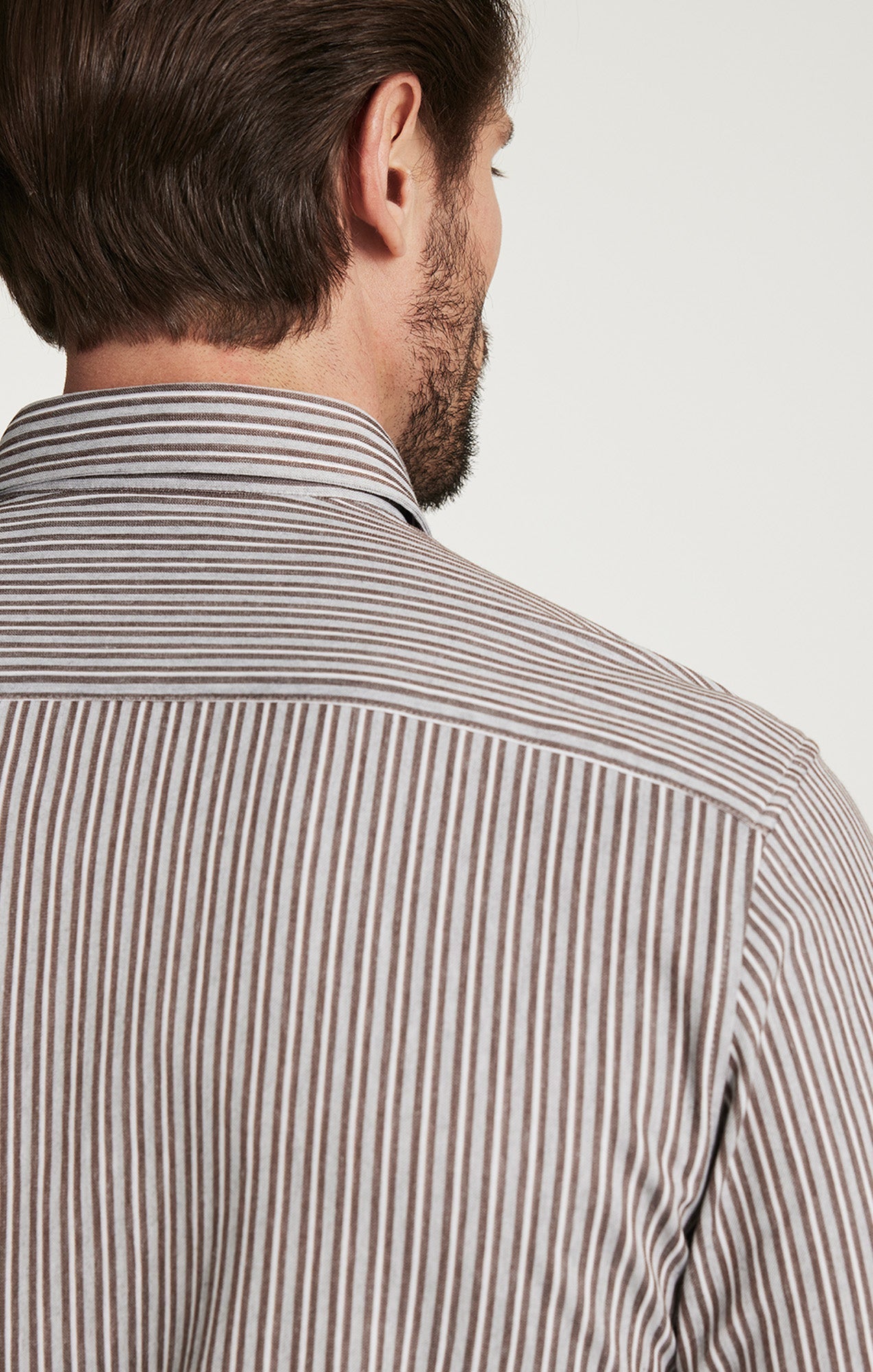 34 Heritage Striped Shirt Brown-Men&#39;s Shirts-Brooklyn-Vancouver-Yaletown-Canada
