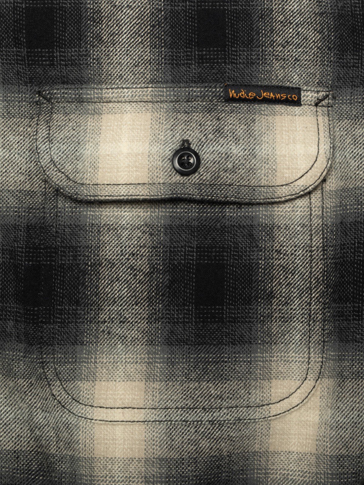 Nudie Glenn Padded Shadow Check Shirt Black-Men's T-Shirts-Brooklyn-Vancouver-Yaletown-Canada