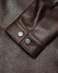 Nudie Joppe Western Leather Jacket Brown-Men's Leather Jackets-Brooklyn-Vancouver-Yaletown-Canada