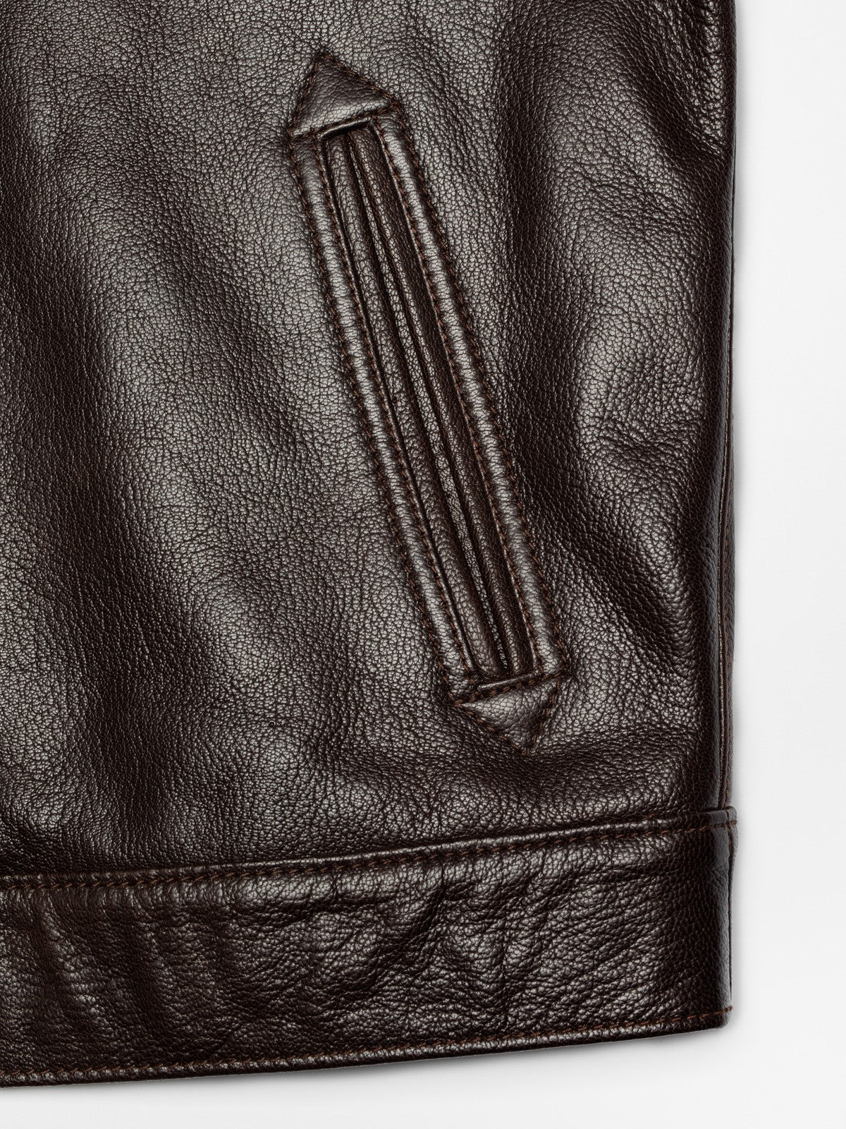 Nudie Joppe Western Leather Jacket Brown-Men&#39;s Leather Jackets-Brooklyn-Vancouver-Yaletown-Canada