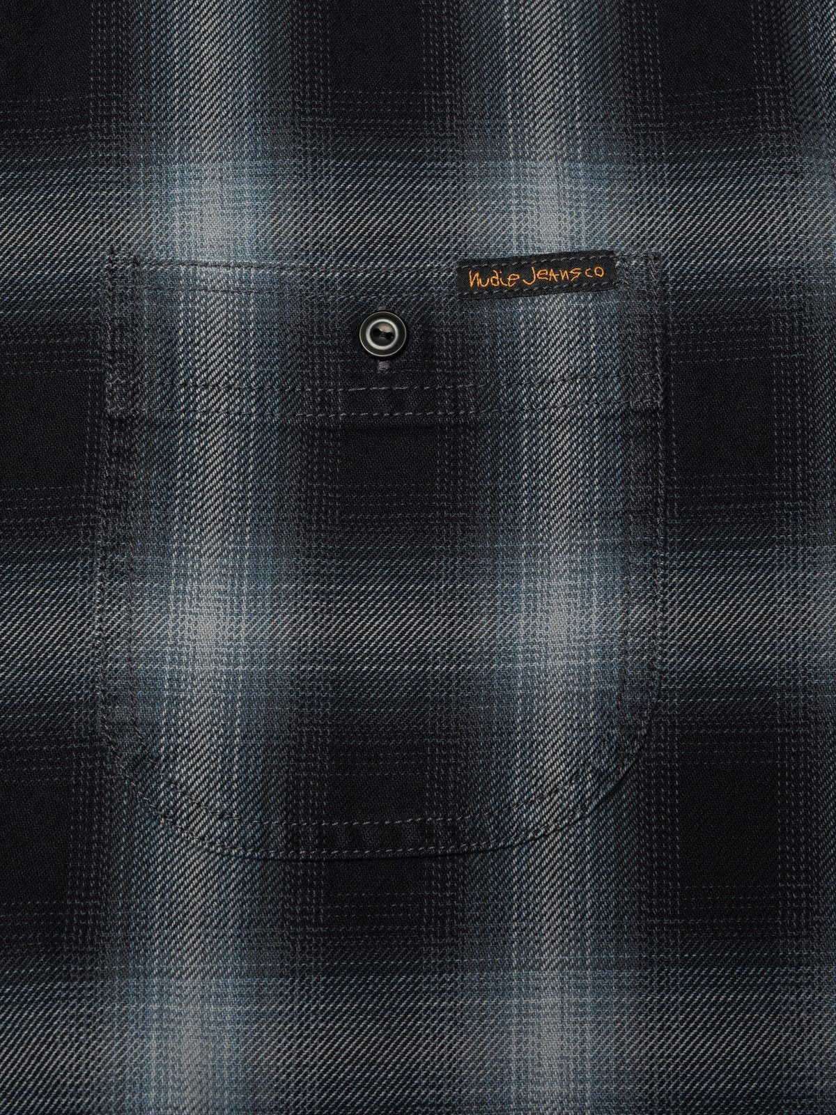 Nudie Julian Worker Shadow Check Shirt Black-Men's T-Shirts-Brooklyn-Vancouver-Yaletown-Canada