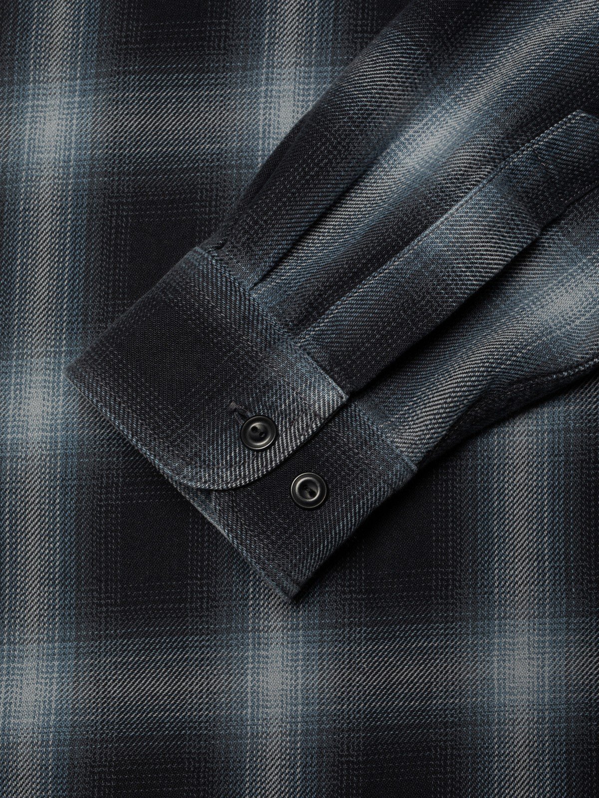 Nudie Julian Worker Shadow Check Shirt Black-Men&#39;s T-Shirts-Brooklyn-Vancouver-Yaletown-Canada