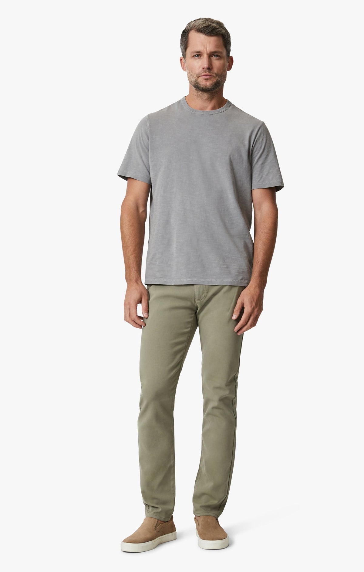34 Heritage T-Shirt Slub Crew Neck Gray-Men's T-Shirts-Brooklyn-Vancouver-Yaletown-Canada