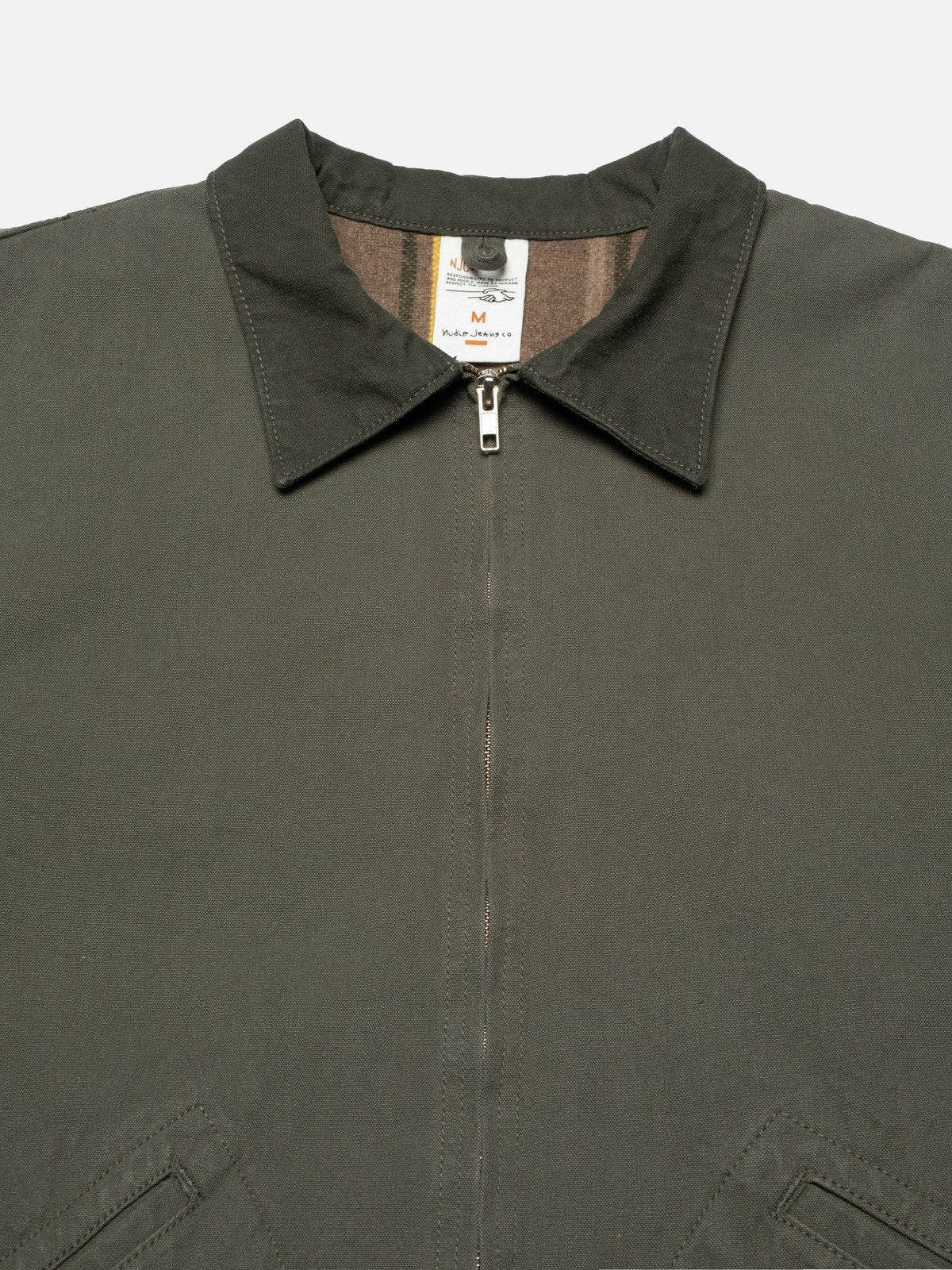 Nudie Blake Zip Jacket Duck Canvas Green-Men's Jackets-Brooklyn-Vancouver-Yaletown-Canada