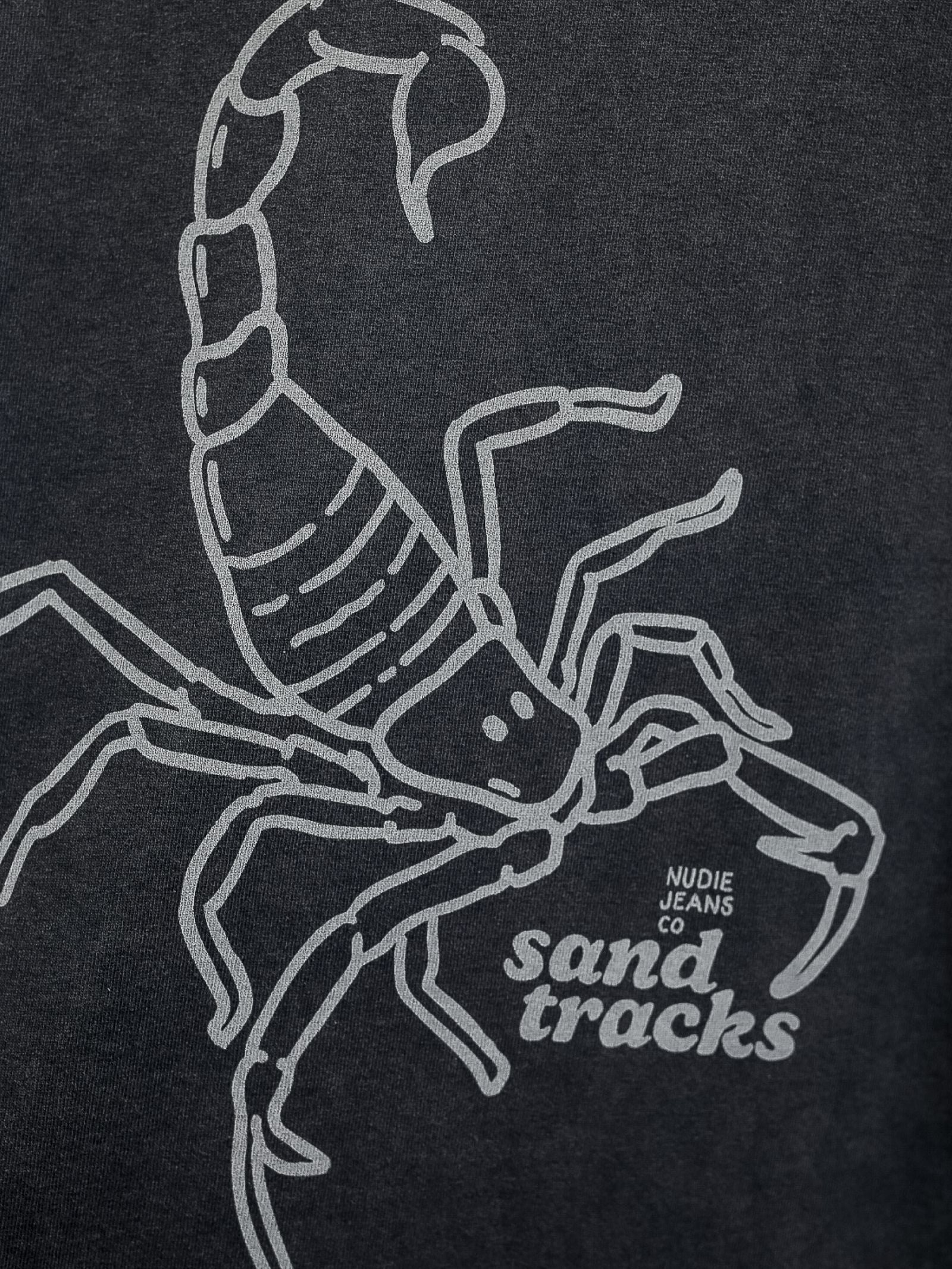 Nudie Roy Sand Tracks T-Shirt Antracite-Men's T-Shirts-Brooklyn-Vancouver-Yaletown-Canada