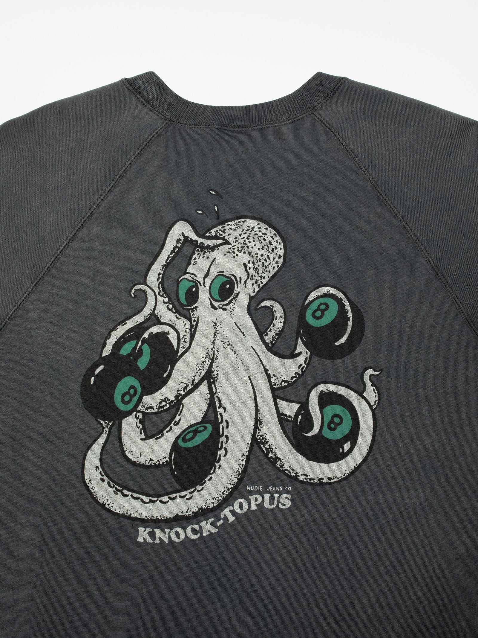 Nudie Palle Sweatshirt Knock-Topus Antracite-Men's Sweatshirts-Brooklyn-Vancouver-Yaletown-Canada