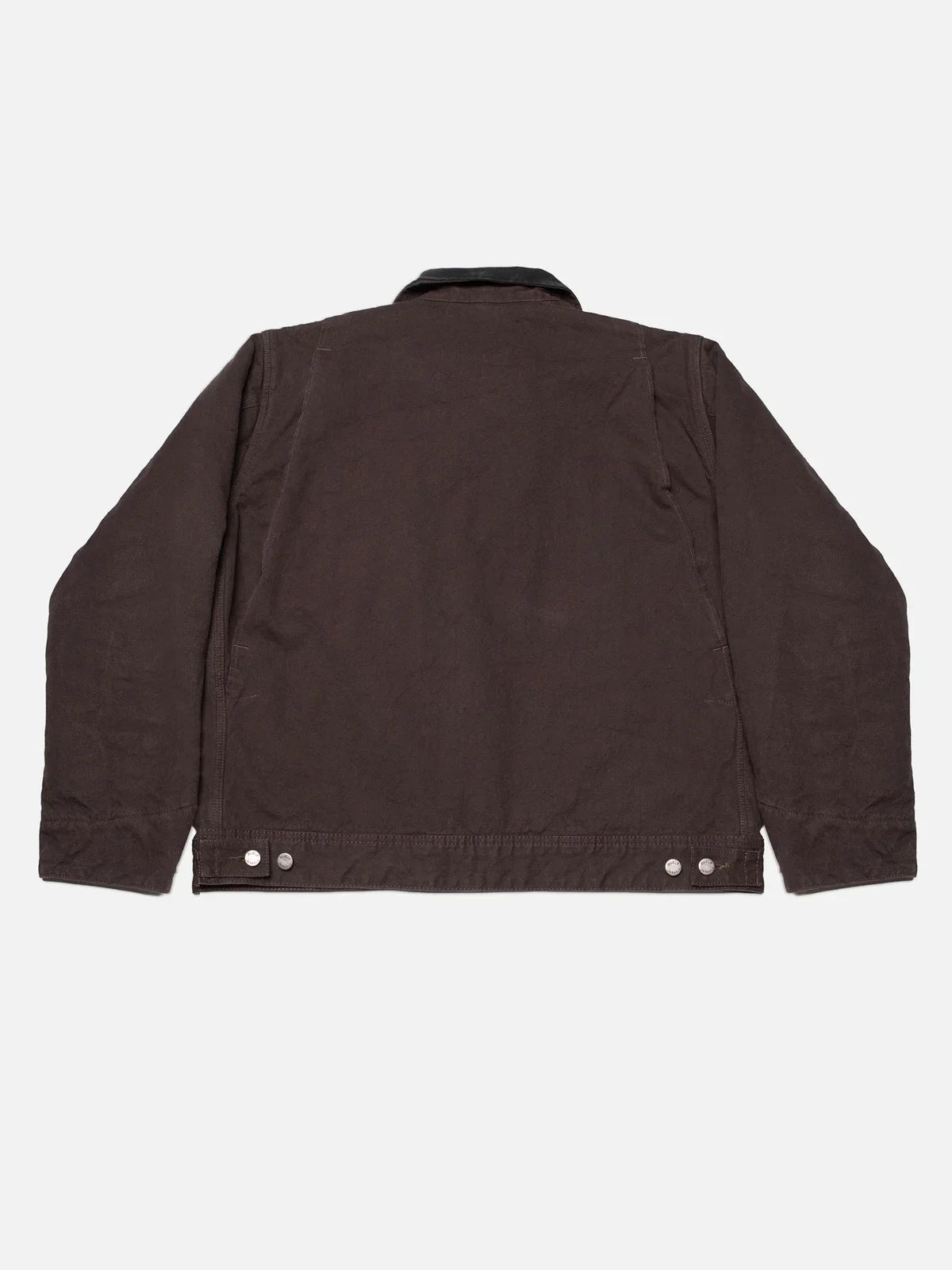 Nudie Blake Zip Jacket Duck Canvas - Dark Brown-Men's Jackets-Brooklyn-Vancouver-Yaletown-Canada