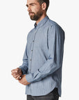 34 Heritage Herringbone Shirt Blue-Men's Shirts-Brooklyn-Vancouver-Yaletown-Canada