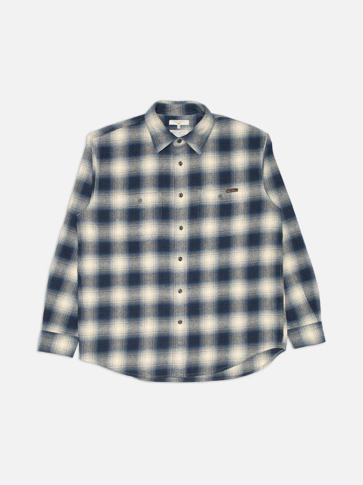 Nudie Julian Worker Shirt Checked - Blue-Men's Shirts-Brooklyn-Vancouver-Yaletown-Canada