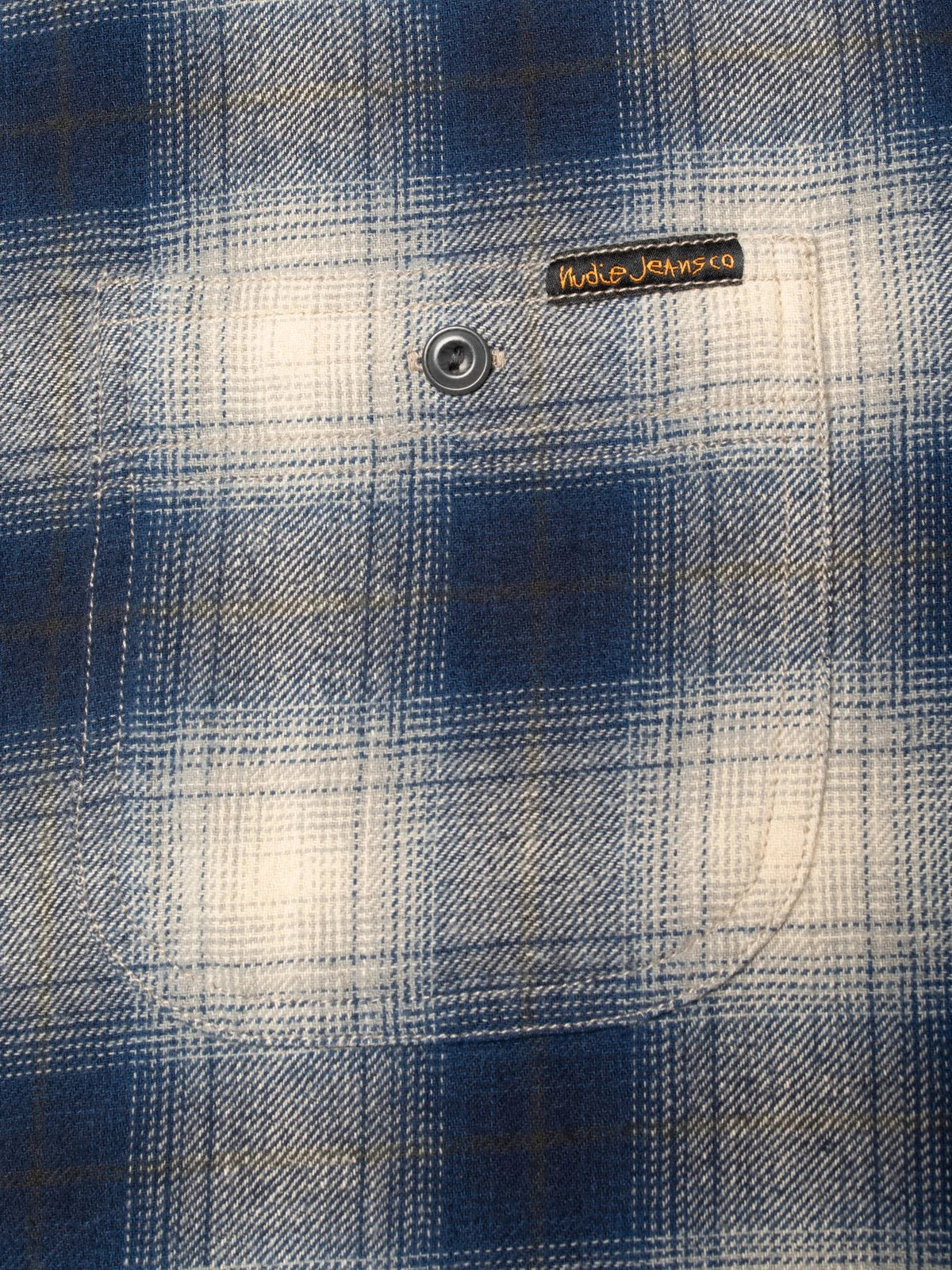 Nudie Julian Worker Shirt Checked - Blue-Men's Shirts-Brooklyn-Vancouver-Yaletown-Canada