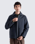 Far Afield Josef Jacket - Cotton Drill - Navy/Grey-Men's Jackets-Brooklyn-Vancouver-Yaletown-Canada