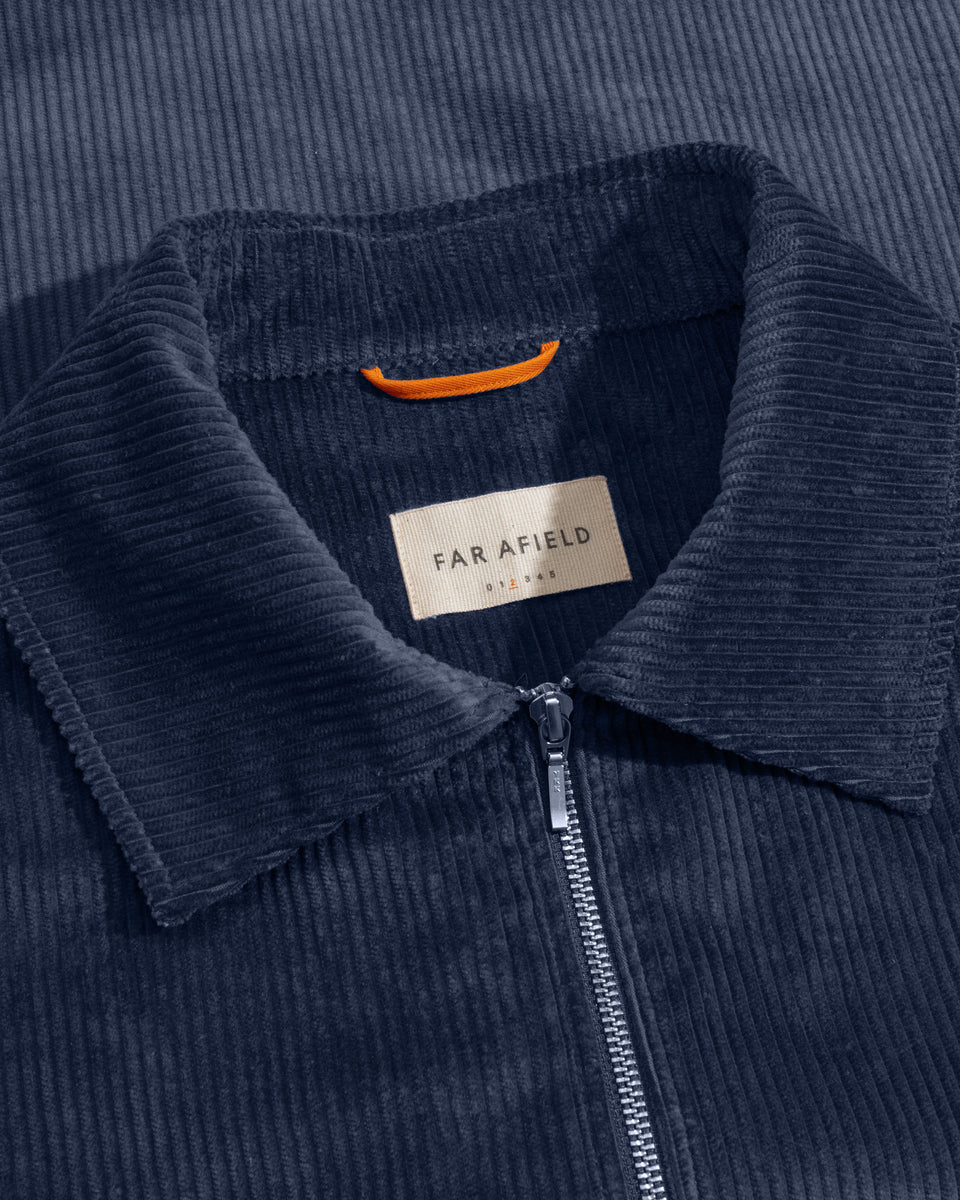 Far Afield Josef Jacket - Cord - Blue-Men's Jackets-Brooklyn-Vancouver-Yaletown-Canada